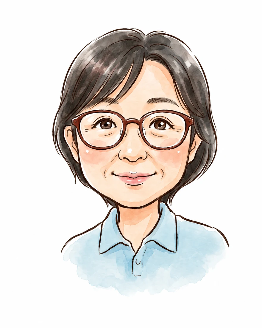 訪問看護ステーションほんわか 代表 笠村知未の似顔絵